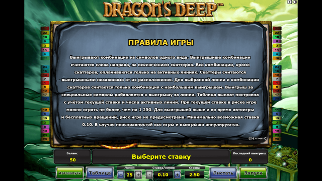 Онлайн автомат Dragon's Deep