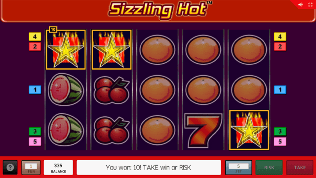 Популярный автомат Sizzling Hot
