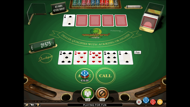 Онлайн аппарат Caribbean Stud Poker Professional Series