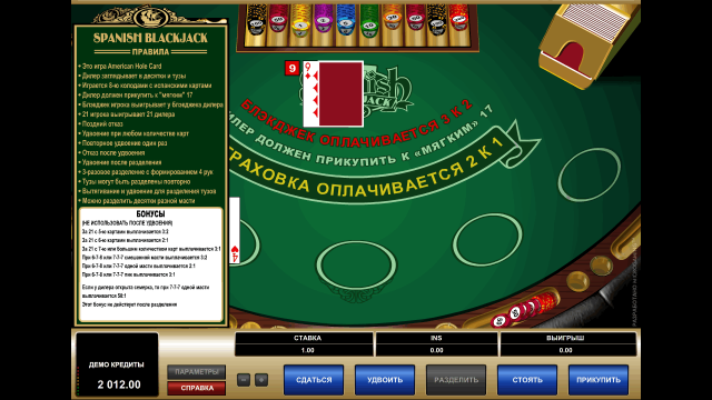 Популярный автомат Spanish Blackjack