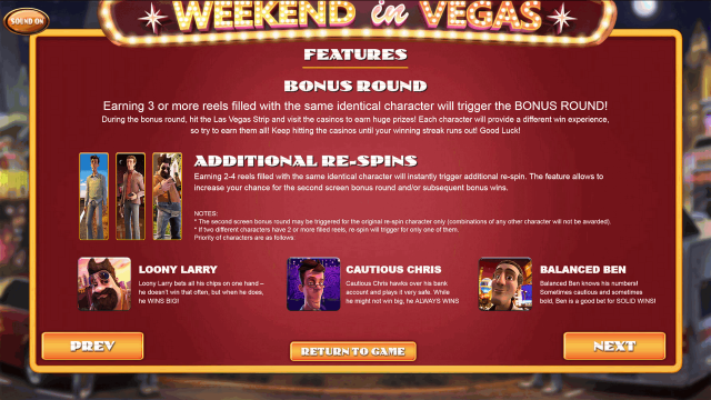Игровой слот Weekend In Vegas
