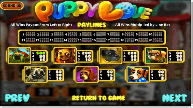 Игровой автомат Puppy Love