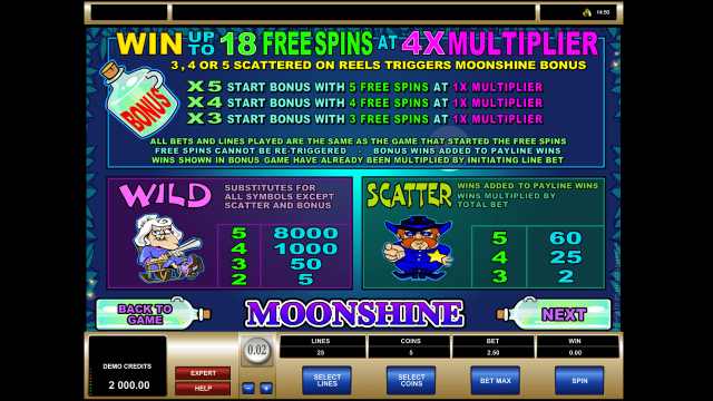 Игровой слот Moonshine
