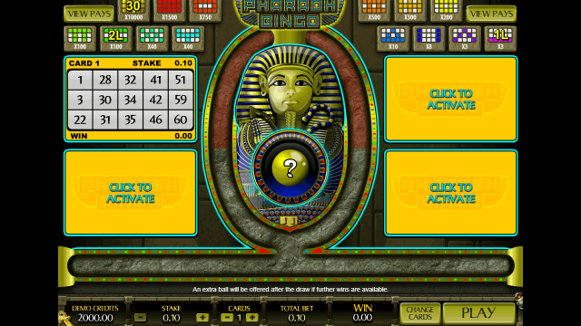 Онлайн слот Pharaoh Bingo