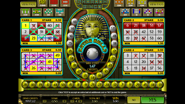 Онлайн автомат Pharaoh Bingo