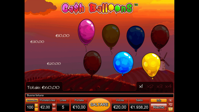Игровой аппарат Cash Balloons