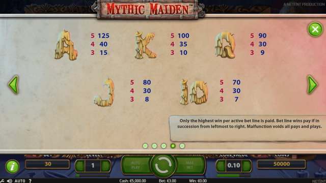 Онлайн слот Mythic Maiden