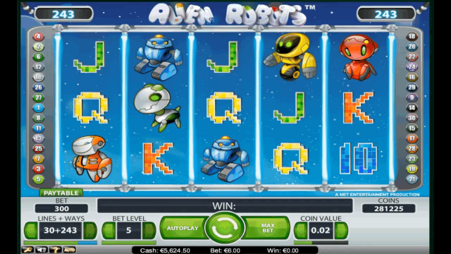 Онлайн автомат Alien Robots