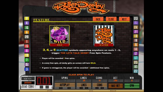 Игровой слот Roller Derby